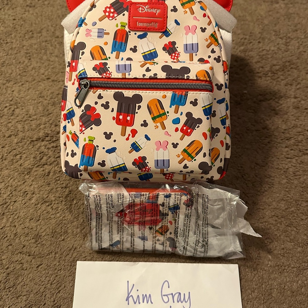 Loungefly Red and Blue Disney Character Backpack